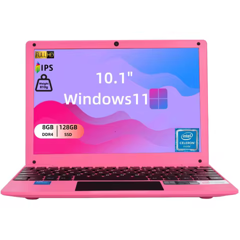 2025 New 10.1 Inch Mini Laptop, Intel Celeron N4000, 8GB RAM 128GB SSD, Windows 11 Ultra-Portable No