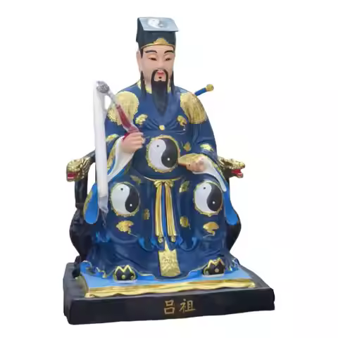 1.6m Lü Dongbin Lü Yan God Statue, Eight Immortals Sculpture, Resin Painted Buddha Figurine, Hot Sel