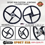 Sport Rim Wheel Enkei 4 Batang Custom (TL44) With Custom Hub Y15ZR/Y16ZR 1.4X1.4X17