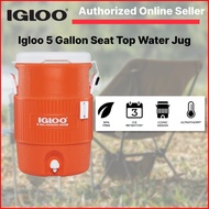 Igloo 5 Gallon Seat Top Water Jug - Orange/White