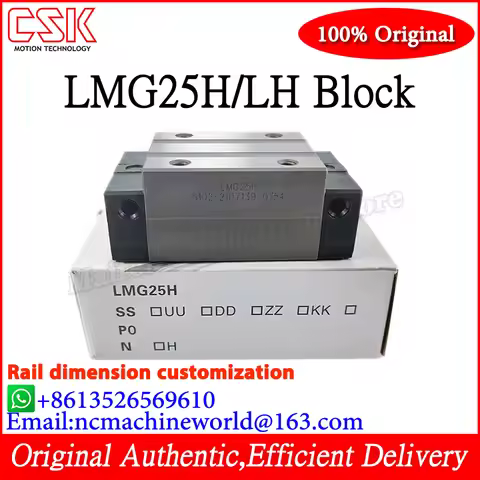 New Original CSK LMG25H LMG25LH LMG25 Taiwan CSK Linear Guide Slider LMG 25H LMG25 LH Guideway Carri