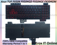 Asus TUF Gaming FX504 FX504GD FX504GE FX504GM Series AEBKLU03010 V170746GS1 Laptop Keyboard with backlit