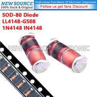 [20-100pcs] 1N4148 IN4148 LL4148-GS08 0.5W LL34 SOD-80 SMD Switch Diode 1206 Glass Cylinder Package 