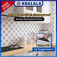 Kitchen Waterproof Oilproof Wallpaper Sticker Dinding Dapur Masak Self Adhesive Gloss Kalis Minyak