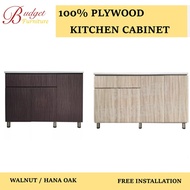 BUDGET FURNITURE100% Solid Plywood Kitchen Cabinet 4FT/ 5FT With Ceramic Tile Top Free installation