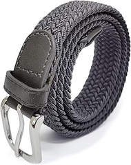 Unisex Elastic Fabric Belt Braided: 25 mm Wide Elastic Braided Belt Stretch Belt for Men and Women L