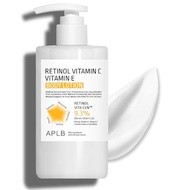 APLB Retinol, Vitamin C & E Body Lotion | 9.3% Retinol + Vit C Complex 300ml/Korean Skincare, Long-l