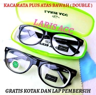 KACAMATA BACA RABUN DEKAT DOUBLE LENSA PRIA DAN WANITA / KACAMATA PLUS DUA LENSA / KACAMATA FRAME /
