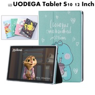 For UODEGA Tablet S10 12 Inch Case Filp Leather Shockproof Silicone Protective Case Stand Cover