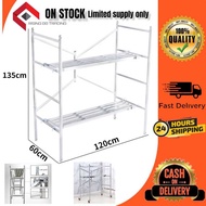 HEAVY DUTY FOLDED SCAFFOLDING, PORTABLE SCAFFOLDING, ALL IN COMPLETE SET, FOLDING LADDER PLATFORM