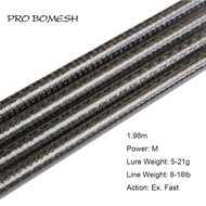 Pro Bomesh Toray Carbon Fiber 1Pcs 1.98m Steez RD 661MXB-ST Rod Blank M 3DX Carbon Fiber Wrap DIY Fi