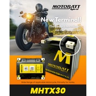 MOTOBATT Hybrid MHTX30 Motorcycle Battery with AGM Technology 12V 24Ah for MB Quadflex & Yuasa Repla