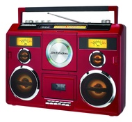 Studebaker Sound Station Portable Stereo Boombox with Bluetooth/CD/AM-FM Radio/Cassette Recorder (Re