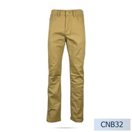 Niyom jeans รุ่น CNB32 กางเกงชิโน่ ทรงกระบอก กระเป๋าปกติ ผ้าร่องใหญึคล้ายยีนส์ ผ้ายืด สีน้ำตาลอ่อน