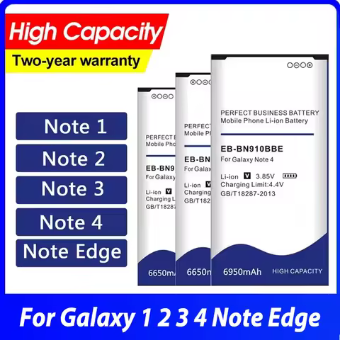 High Capacity Battery for Samsung Galaxy Note Edge 2 3 4 Phone Replacement N910h N910a N9150 N915k N