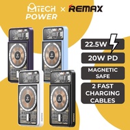REMAX 10000mAh Walking Phantom 20w + 22.5W Cabled Magnetic Wireless Charging Power Bank - RPP-580 PowerBank