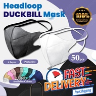 【Ready Stock】50pcs Duckbill Mask 6D Disposable Mask Medical Non Medical Mask Face Mask