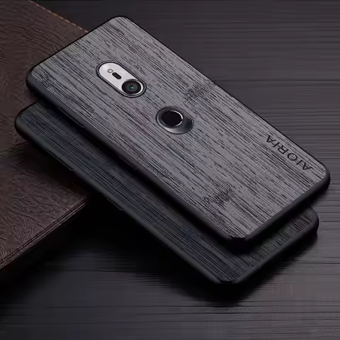 Case for Sony Xperia XZ3 funda bamboo wood pattern Leather skin phone cover Luxury coque for sony xp