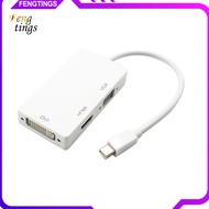 [Ft] 3 in 1 Mini Display Port DP to HDMI-compatible VGA DVI Adapter Cable for MacBook Pro Air