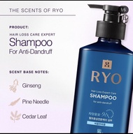 **แท้100%**Ryo anti hair loss care แชมพูลดผมร่วงสูตรขายดี 400ml. แพจเกจใหม่🇰🇷