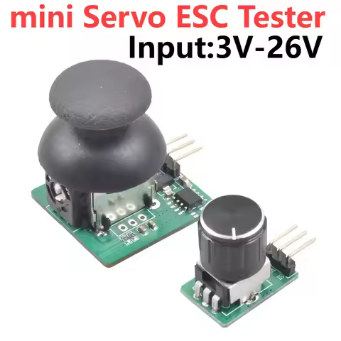 Mini DC 2.6V-26V 1-6S Battery Servo ESC Tester Integrated Step-down Circuit DIY Steering Gear Speed