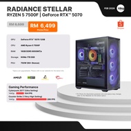 IDEALTECH RADIANCE STELLAR AMD GAMING PC ( RYZEN 5 / NVIDIA RTX5070 12GB / 16GB RAM / 1TB SSD )