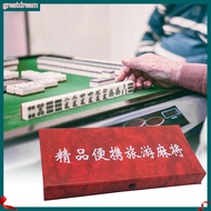 greatdream|  Durable Mini Mahjong Lightweight Mahjong Tiles Portable Mini Mahjong Game Set Classic Chinese Mahjong for Travel Parties Lightweight Compact Mahjong Set for Home