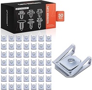 A-Premium 50PCS Silver Zinc Retainer Clip Fasteners Compatible with BMW 325i, 325xi, 328i, 328i xDri