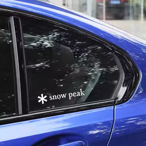 2Pcs Snow Peak Vinyl Decals, Waterproof Window Bumper Exterior Car Decor Stickers
