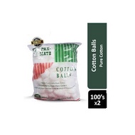 Pan-mate Cotton Ball 2x100s -Kapas Cuci Luka
