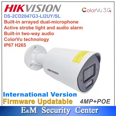 Original Hikvision DS-2CD2047G3-LI2UY/SL 4MP CCTV Smart Hybrid Light ColorVu Fixed Mini Bullet Netwo