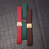 4/15 TITUS TITUS Watch Strap Unisex Waterproof Sports Rubber Silicone Watch Strap Stainless Steel Bu