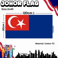 【Benderaku】Bendera Negeri Johor Bendera Cotton Johor Flag Johor Flag  Cotton TC Johor Darul Ta'zim F
