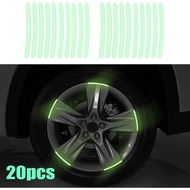 Wheel Hub Sticker for Car Motorcycle Bike / High Reflective Stripe Stickers with A Warning Effect / Auto Decor Accessories / Universal Car Luminous Stickers