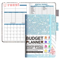 ROXUL A5 Cash Budget Planner Book, Cash Flow Management Undated Monthly Finance Organizer, Portable 