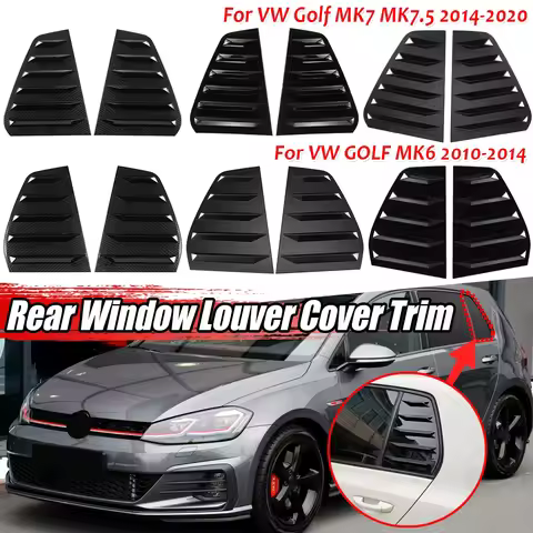 2PCS Car Rear Window Shutter Cover Trim for VW GOLF MK 6 MK 7 GOLF 7.5 GOLF MK7/7.5 GTI GTD R Window