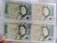 全新1英磅4張