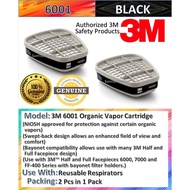 3M 6001 Organic Vapor Cartridge - Black (1 Pack = 2 Pcs)