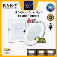 NSB LED Downlight 5" 6" 12W 18W NSB GLASS DOWNLIGHT R34-128R R34-129S R34-188R R34-189S (SIRIM APPRO