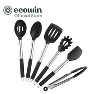 Ecowin Silicone Cooking Utensil Turner Spatula Set 6pcs Stainless Steel Heat Resistant Kitchen Tools