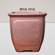 Mini Square Leopard Bonsai Pot 16x16x16cm High Quality Chinese Ceramic Bonsai Pot for Desktop Unique