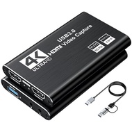 XIIXMASK Video Capture Card, Audio Video Capture Card, USB 3.0 Capture Card 4K HDMI Loop-Out, 1080P 
