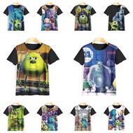Cool Monster Inc 3D T-Shirt Monster Inc Animation T-Shirt Monster Inc Clothes For Children Aged 1-12