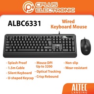 Altec Lansing ALBC6331 Wired Keyboard Mouse Combo Silent Keyboard | Water Splash Proof ALBC 6331