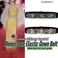 VP Crsytal Waist Belt woman women belt tali pinggang perempuan ladies elastic belt for woman Strap B