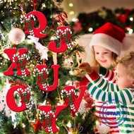 A-Z Christmas Acrylic Pendants New Year Christmas Gift For Christmas Tree Decor 26 English B2M3