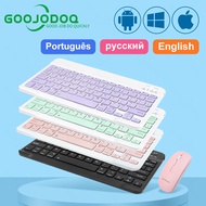 Russian Portuguese Bluetooth Keyboard For Tablet Laptops Phones Teclado Wireless Keyboard and Mouse Android IOS Windows