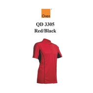 Oren Sport QD3305 Red/Black NTMY.os Quick Dry Polo Dri Fit Cotton Microfiber Unisex Baju Kolar