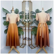 COD Sara filipiniana dress ombre with one side pocket med lenght