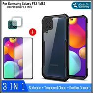 Mondi Store Case Samsung M62 / F62 Transparent Casing Free Tempered Glass Casing Cover